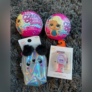 Brand New lot of Girls Stocking Stuffers Color Change Surprise Lols Watch & More